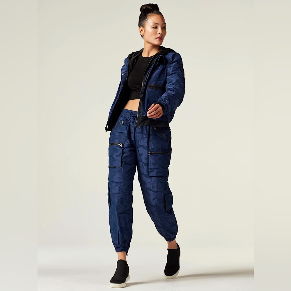 VERY RARE COLOR, DEADSTOCK- Blanc Noir Airborne Camo Cargo Pants in Dress Blues.